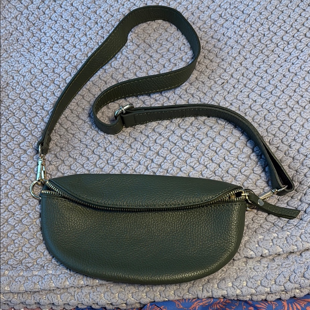 Diva Green Crossbody Bag Italian Leather
